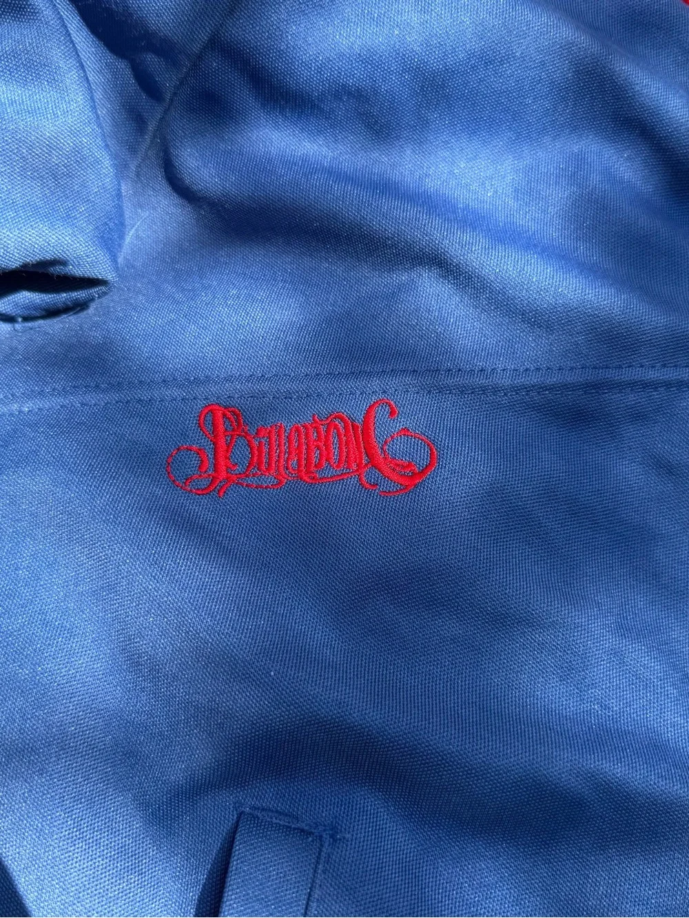 Y2K Billabong Blue and Red Lightweight Zip-Up Jacket